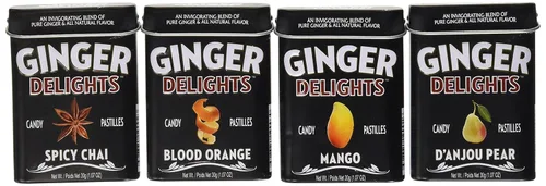 Miniatura 8 de Ginger Delights Mango Candy Raíz de jengibre molido auténtico, sabores naturales, certificado Kosher, vegano, sin gluten, sin aspartamo ni