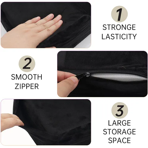 Miniatura 5 de Extensión de pestañas de terciopelo para salón de belleza, almohada de espuma viscoelástica para el cuello para extensiones de pestañas, injerto