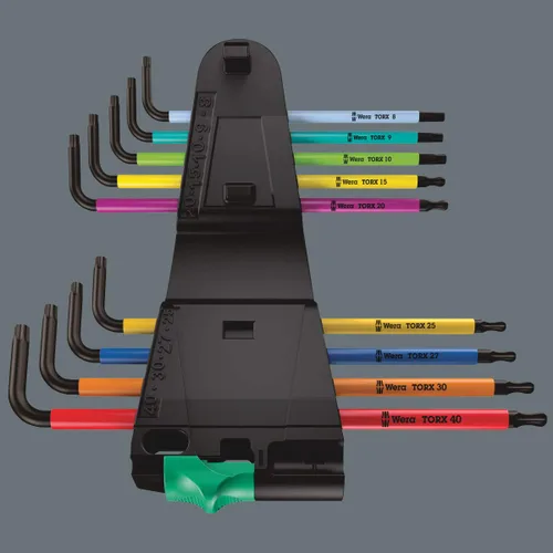 Miniatura 3 de WERA 05024480001 967/9 TX XL Multicolor 1 Juego de llaves en L multicolor para tornillos TORX®, largo, 9 piezas