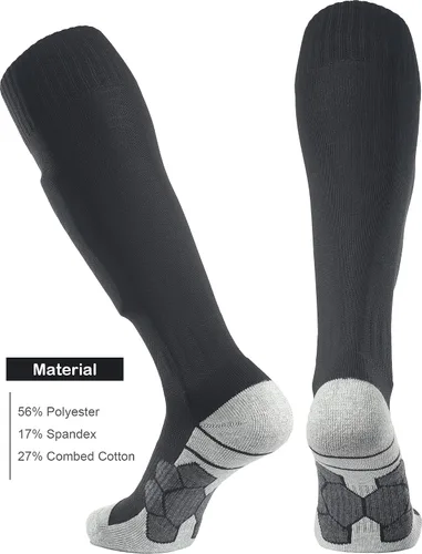Miniatura 3 de APTESOL - Calcetas de fútbol hasta la rodilla (paquetes de 1/3/5) Calcetas acojinadas para niños, jóvenes, adultos, para equipos deportivos OTC