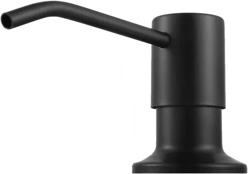 Dispensador de jabón para fregadero de cocina, dispensador de jabón de fregadero integrado dispensador de loción con botella de 17 onzas,
