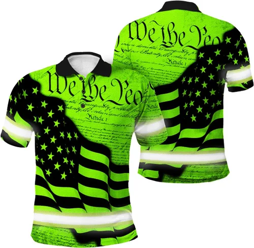 Miniatura 10 de Maddly Polo de alta visibilidad con diseño de calavera y bandera de Estados Unidos, ropa de trabajo patriótica con nombre personalizado para Polo 11