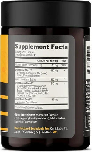 Miniatura 11 de ONNIT - Suplemento para el cerebro en cápsulas Alpha Brain