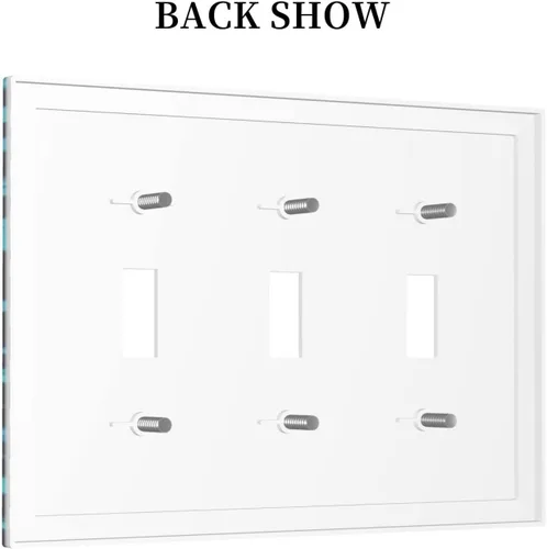 Miniatura 356 de Placa de Interruptor de Luz Azul de 1 Gang, Placa de Pared Decorativa de Palanca Individual, Cubierta de Placa de Pared de Palanca, Placa Frontal