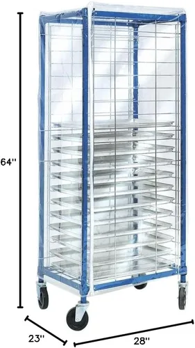 Miniatura 4 de Coverall Cubierta de vinilo transparente para bandeja de carga final, 28 pulgadas de largo x 23 pulgadas de ancho x 64 pulgadas de alto, cubierta