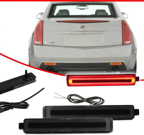 Miniatura 2 de Para Cadillac CTS o CTS-V 2008-2013, Buick Enclave 2008-2012, Equinox 2005-2009, Trailblazer SS 2007-2009 Reflector de parachoques trasero