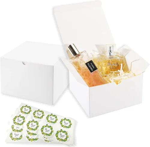 Miniatura 10 de Frantis Paquete de 24 cajas de regalo pequeñas de 3 x 3 x 3 pulgadas con tapas para cajas de regalo de fiesta, cajas de adorno, cajas de regalo