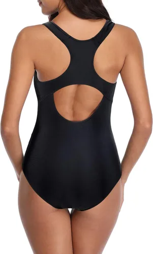 Miniatura 2 de Traje de baño atlético de una pieza para mujer, traje de baño con espalda cruzada