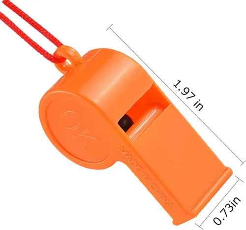 Miniatura 2 de WSYUB 72 silbatos de plástico, silbatos a granel, silbatos deportivos de entrenamiento con cordón, silbatos fuertes para niños, fiesta