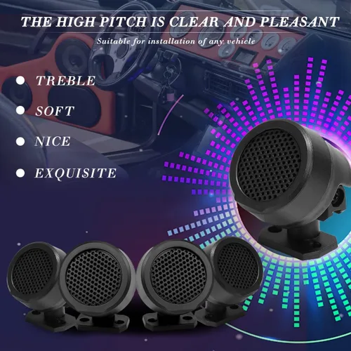 Miniatura 6 de FERCAISH 4 altavoces de coche de 500 W, TP-006A de alta potencia estéreo para coche, altavoces verticales redondos fáciles de instalar para montaje