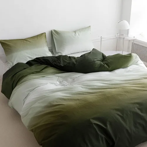 Miniatura 24 de CLOTHKNOW - Juego de edredón verde militar tamaño completo de 3 piezas, juego de ropa de cama verde oscuro, edredón suave con 2 fundas de almohada