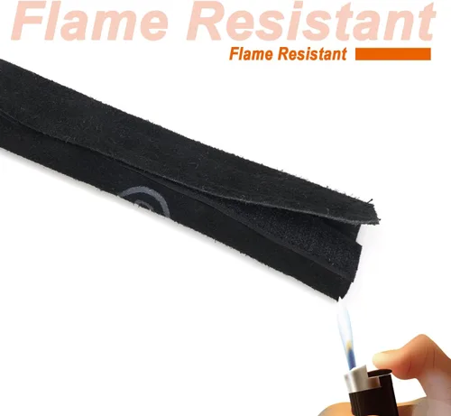 Miniatura 5 de TIG - Funda para cable de soldadura para antorcha de soldadura, paquete de 2 unidades, de cuero resistente al fuego, color negro, 137 x 4 pulgadas