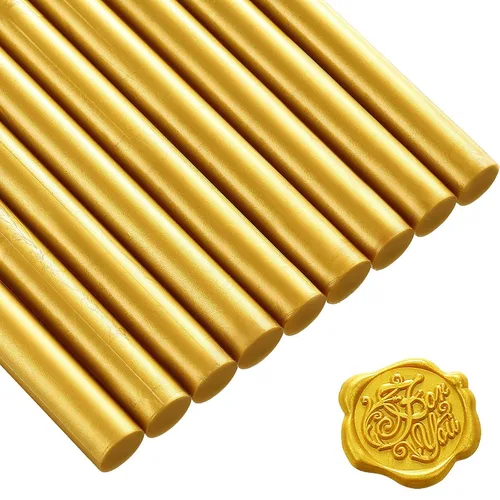 Miniatura 14 de Nuanchu 15 varillas de cera para sellado de pistola de pegamento para sello de cera retro vintage y letras, ideal para invitaciones de boda, sobres