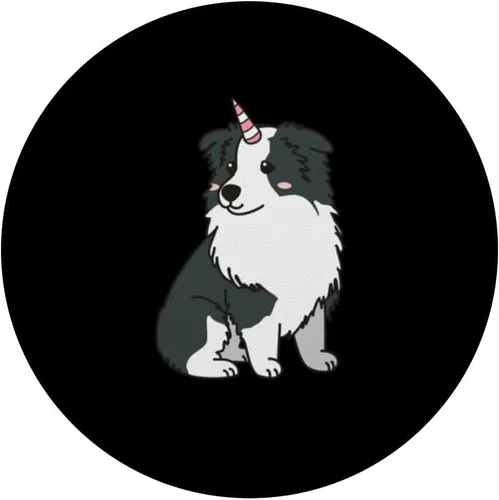 Miniatura 3 de Unicorn Border Collie PopSockets PopGrip intercambiable