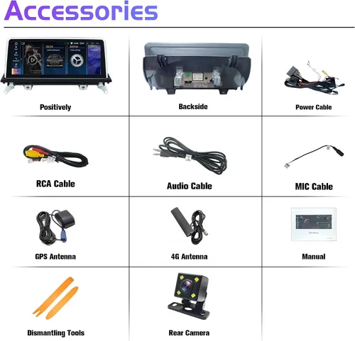 Miniatura 8 de Estéreo para E70 E71: 64G Estéreo de coche con Bluetooth Apple Carplay para BMW E70 E71 CCC 2007-2010, pantalla táctil del mercado de accesorios