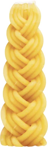 Ner Mitzvah Vela Havdalah trenzada de cera de abejas – Trenza de Chevron ancha redondeada – Vela trenzada de cera de abejas bañada a mano de 7