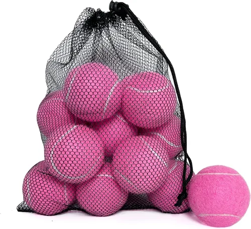Miniatura 14 de Pelotas de tenis, paquete de 12 pelotas de tenis de práctica para principiantes, entrenamiento para jugar pelotas de tenis para perros, vienen