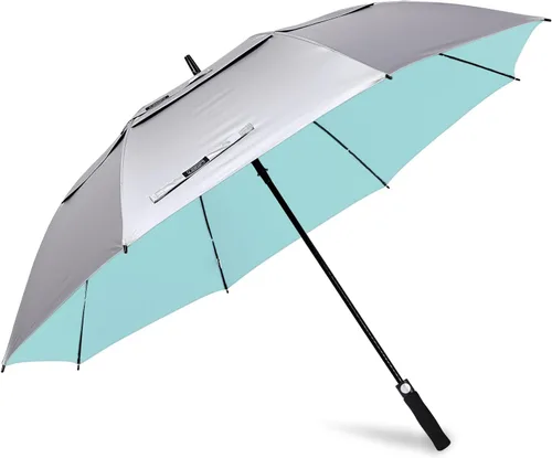 Miniatura 9 de G4Free Paraguas de golf con protección UV de 47/54/62/68 pulgadas, con apertura automática, doble toldo con ventilación de gran tamaño, extra