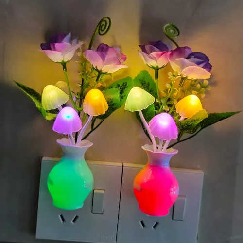 Miniatura 6 de AUSAYE - Luz nocturna LED que cambia de color, paquete de 1 lámpara enchufable del crepúsculo al amanecer, lámpara de decoración para el hogar, luz