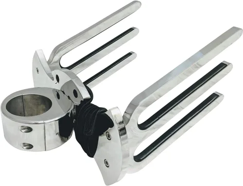 Miniatura 2 de Krypt Towers Estante para wakeboard, soporte de torre de wakeboard de aluminio pulido, base de ángulo ajustable a nivel con barco, abrazadera