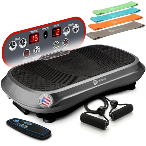 LifePro Waver - Máquina de ejercicios con placa vibratoria – Vibración de alta intensidad para la activación muscular, plataforma vibratoria de Gris