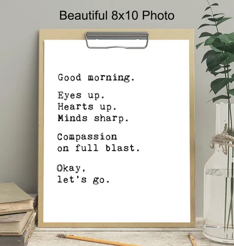 Miniatura 4 de Póster de mercancía de buenos días – Arte de pared motivacional – Citas inspiradoras positivas para decoración de pared de baño – Regalos de aliento