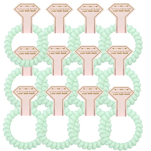 Miniatura 15 de Lazos para el cabello, 12 bobinas en espiral para despedida de soltera, regalo de dama de honor para novia, boda, mujeres, fiestas, invitados, Negro