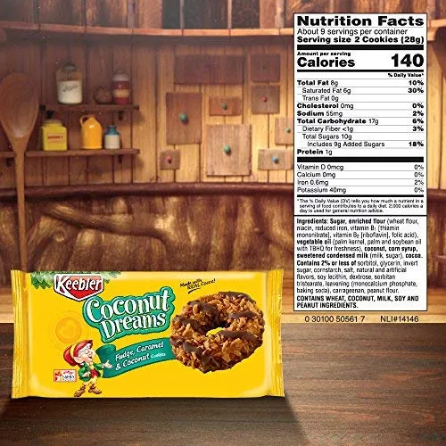 Miniatura 2 de Keebler Fudge Stripes - Galletas con sabor a caramelo, caramelo y coco, bandeja de 8.5 onzas, paquete de 2