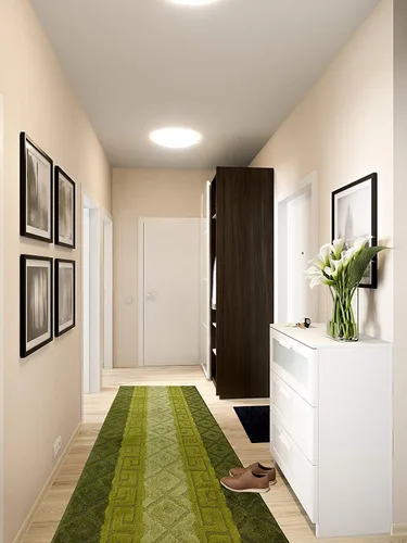 Miniatura 3 de Alfombra antideslizante verde de 11 pies para pasillo y cocina, 2'2" X 11' alfombra lavable - con respaldo de goma, alfombra de tamaño personalizado