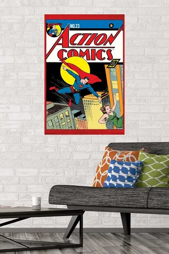 Miniatura 2 de Trends International DC Comics - Póster de pared de Superman - Action Comics 23, 22.375 x 34 pulgadas, versión premium sin marco