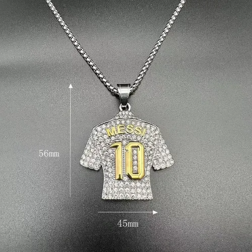 Miniatura 2 de Number 10 Soccer Jersey Pendant, No. 10 Jersey Soccer Necklace for Men, Number 10 Football Necklace Soccer Charm Jewelry, Rock Soccer Jersey