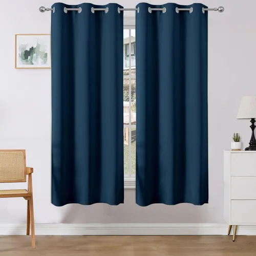 Miniatura 7 de Joydeco Cortinas opacas para dormitorio de 72 pulgadas de largo, 2 paneles de cortinas con aislamiento térmico para oscurecer la habitación