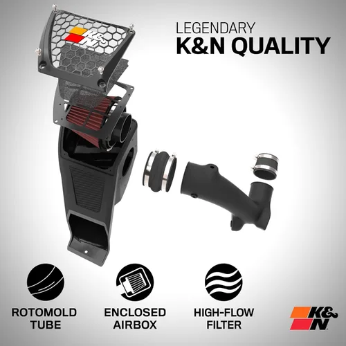 Miniatura 2 de K&N Kit de admisión de aire frío: alto rendimiento, garantizado para aumentar los caballos de fuerza: se adapta a 2018-2019 CAN-AM Maverick X3