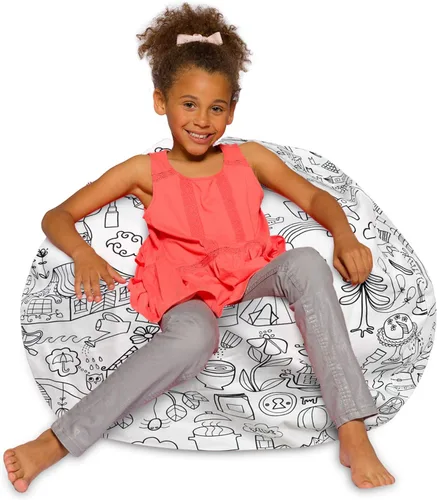 Miniatura 47 de Posh Beanbags - Sillón puff Azul Rey Sólido
