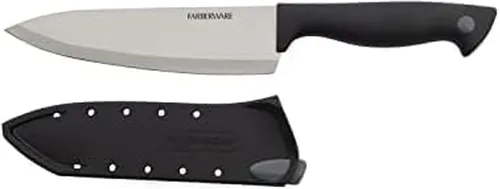 Miniatura 10 de Farberware Edgekeeper – Cuchillo de carnicero de 15 cm con cubierta autoafilable, cuchillo de cocina de acero inoxidable de alto carbono con mango