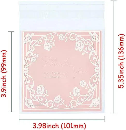Miniatura 2 de KISSITTY Bolsas de celofán de 5.4 x 4 pulgadas con cierre de sellado adhesivo, ideales para recuerdos de fiesta, dulces, galletas, regalo, juego