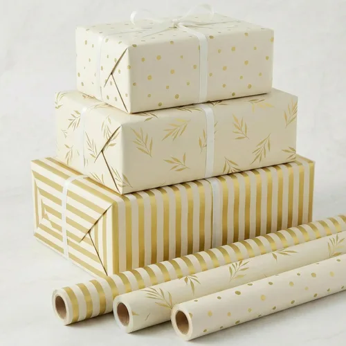 Miniatura 10 de ZICOTO Hermosos rollos de papel de regalo para todas las ocasiones, juego de 3 rollos de calidad para bodas, cumpleaños, baby shower y Navidad