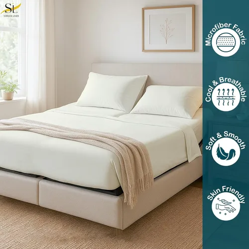 Miniatura 2 de Flex Head - Sábanas King para dormir con número de cama, juego de sábanas ultrasuaves de microfibra flexible de 4 piezas con división superior de 34