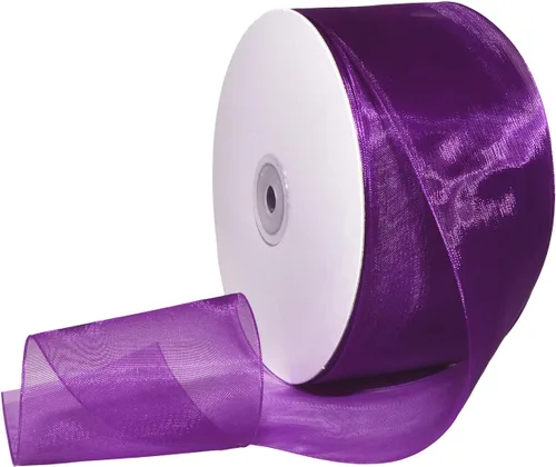 Miniatura 19 de Morex Ribbon 91803/100-609 Cinta de nailon Organdy, 5/8 pulgadas por 100 yardas, color rojo
