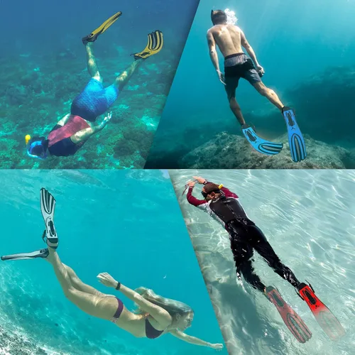Miniatura 7 de TUDIVING -Aletas de buceo Aletas largas de silicona Equipo de natación Aletas de snorkel Nuevas aletas de buceo profesional Adultos Hombres Mujeres