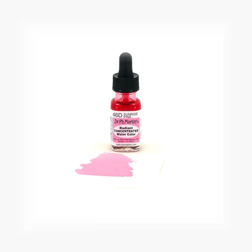 Miniatura 2 de Dr. Ph. Martin's Radiant Concentrated Water Color (46D) Botella de acuarela, 0.5 onzas, rosa amanecer, 1 botella
