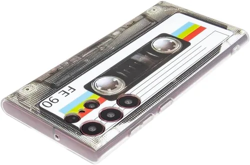 Miniatura 6 de FAteamll Funda para Galaxy S22 Ultra a prueba de golpes a prueba de arañazos con TPU suave parachoques Retro Cassette Funda Compatible con Samsung