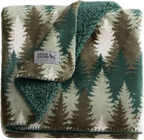Miniatura 13 de Eddie Bauer - Oversized Throw Blanket 50x70, Reversible Plush Blanket for Couch or Bed, Animal Print Room Decor (Animal Plaid Brown)