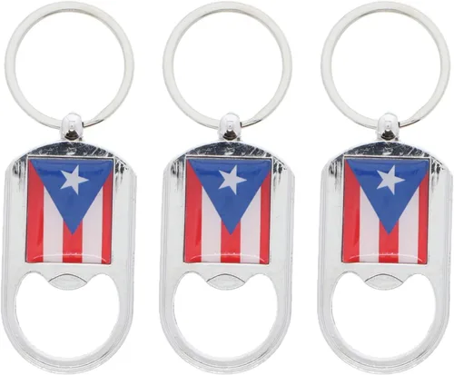 Miniatura 6 de Porto Rico - Llavero abridor de botellas - Set de 3 - Bandera