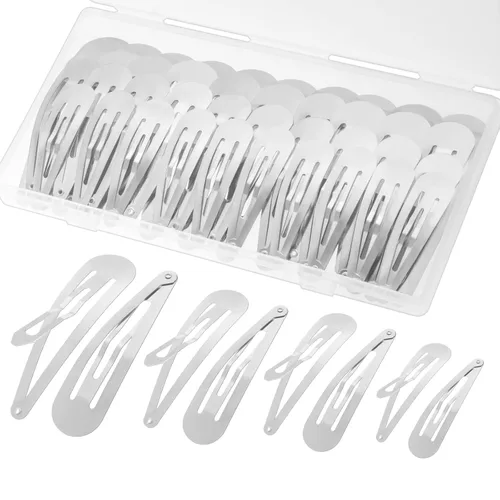 Miniatura 8 de 40 pinzas para el cabello para mujer, pasadores de metal grandes con caja de almacenamiento, accesorios antideslizantes para mujeres, niñas, niños