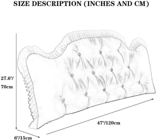 Miniatura 6 de Almohada de cabecera tamaño matrimonial, King, Queen y Twin, almohada de lectura grande, almohada de respaldo con soporte de posición de cuña