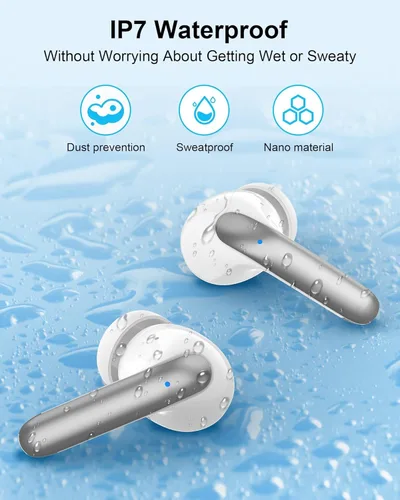 Miniatura 6 de Auriculares inalámbricos Bluetooth para iPhone 17e iPhone 17 Plus/17 Pro/17 Pro Max/16e/16/16 Plus/16 Pro/16 Pro Max/15/15 Pro, auriculares Samsung