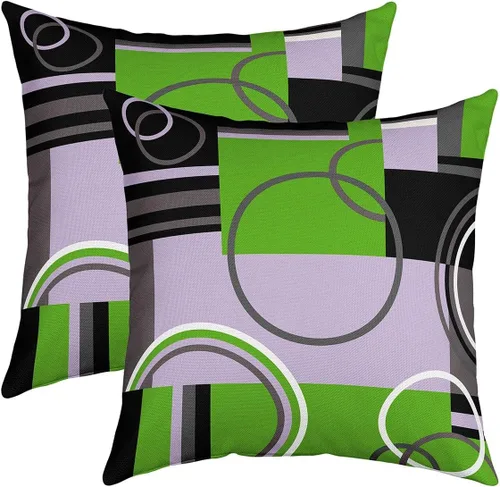 Miniatura 31 de Juego de 2 fundas de almohada de panal de abeja de 16 x 16 pulgadas, fundas de cojín geométricas hexagonales, fundas de almohada de colmena