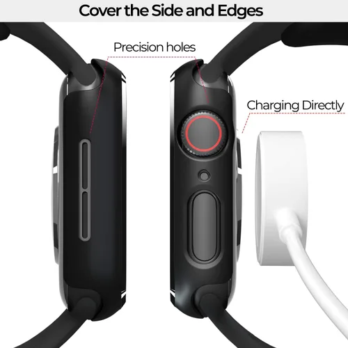 Miniatura 4 de pzoz - Carcasa de 40 mm compatible con Apple Watch Series 6, 5, 4 y SE, tiene protector de pantalla y accesorios, es delgada con bordes protectores