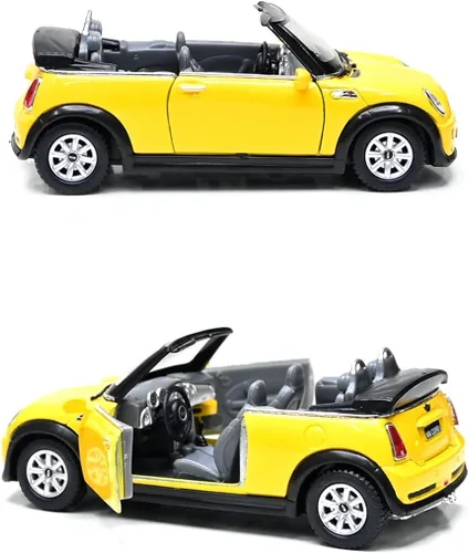 Miniatura 5 de KiNSMART - Mini Cooper S - Coche de juguete modelo de metal fundido a presión de 5 pulgadas, escala 1:28 (bandera británica verde)